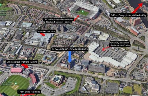 Old Trafford Apartment | Elegant 1 Bed Flat Near Stadium & Shops and free parking