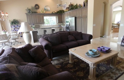 Palm Valley House | Elegant Desert Living, Pebblecreek Golf/Lake Lot. Waterfall, Golf Cart. 3 Bdrm