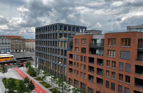 Smichov Apartment | Elegant Prague Flat with Balcony, Workspace, Garage