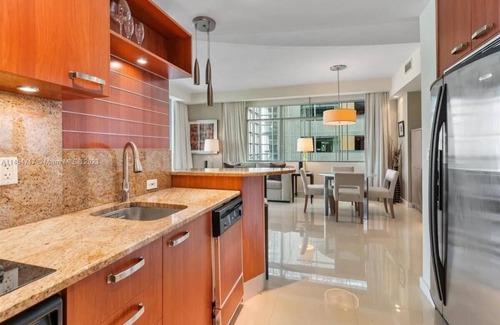 Brickell Apartment | Enjoy bay views, sleek design, and free parking in Brickell.