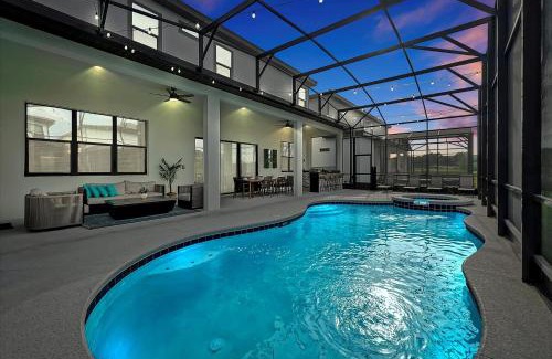 Florida Central Atlantic Coast House | Epic Orlando Mansion-Pool-Game Room-Theater-2