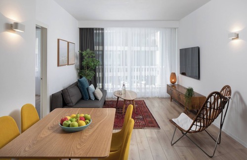 Tel Aviv Apartment | Family Two Bedroom Apartment with a Balcony and City View