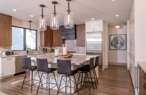 Warm Springs House | Festive Dates Available! Contemporary Home with Private Hot Tub and Spectacular Mountain Views