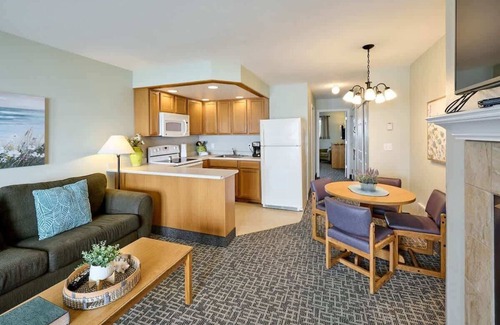 Logsden Condo | Fireplace Suite With King Bed, Full Kitchen, Ocean Views - Heated Indoor Pool an