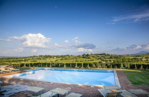 Montepulciano Apartment | Flat with view,A/C,private terrace,wine estate with pool,Spa, children friendly
