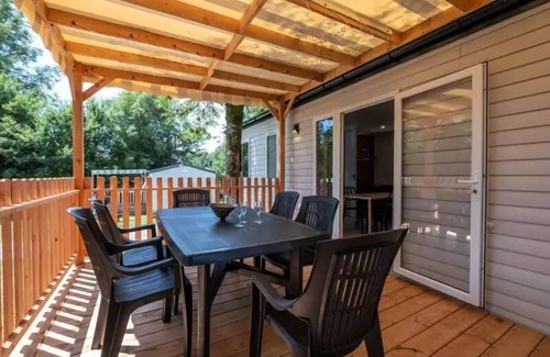 Verruyes House | Flower Camping Côté Lac * - Mobile home Premium 3 bedrooms 34m2 Covered terrace 15m2 + LV + TV 6 persons