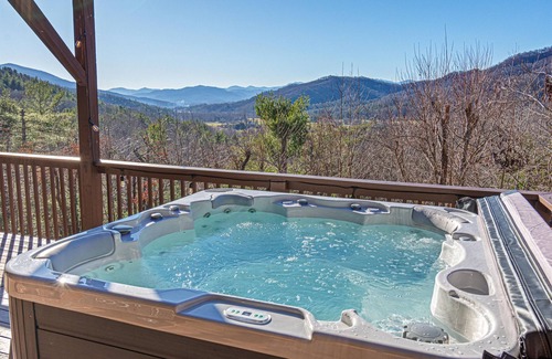 Marion Cabin | Foliage Views! Hot Tub, Game Room, Movie Theater, Fire Pit
