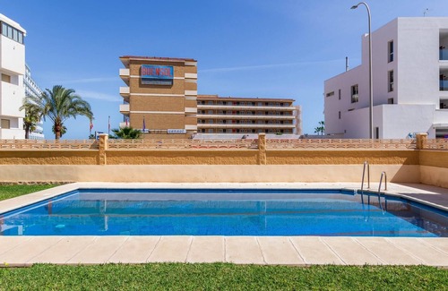Carihuela Apartment | Fontana - Terrace, Swimming Pool, Parking, Second line of beach. Sea Views
