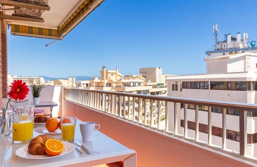 Carihuela Apartment | Fontana - Terrace, Swimming Pool, Parking, Second line of beach. Sea Views