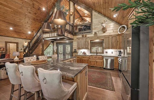 Blue Ridge Cabin | Friends in High Places - Pet Friendly | Water Views | 4 King Bedroom Suites with Fireplaces