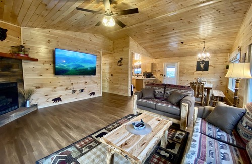 Sevierville Cabin | Fully fenced yard/Swing Set/Hot Tub/Pet and kids friendly