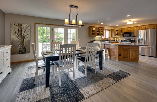 Waverly House | Game Room + Patio: 'Bremer House Waverly Rental'