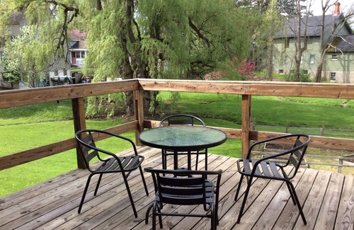 Westfield Apartment | Garden View Deck Private Unit. Historic 1830's Updated unit wi/fi, AC, Smart TV