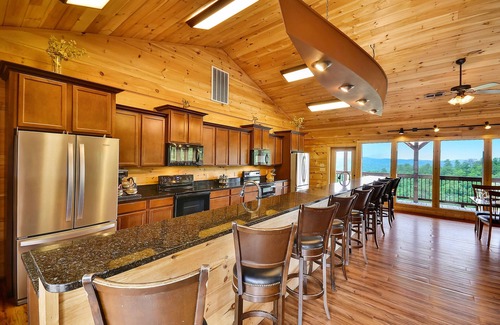 Pittman Center Cabin | Gatlinburg Mansion: Majestic Views, Home Theater, Hot Tubs, and More!