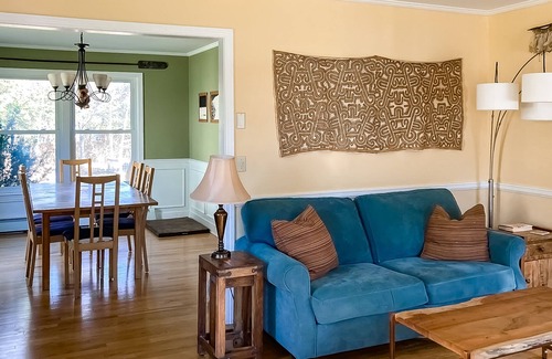 Shelburne House | Gorgeous home with fireplace, furnished deck, enclosed yard, & washer/dryer