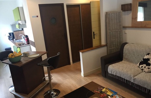 Saint-Martin Apartment | GRD STUDIO (35m2) GROUND FLOOR/NEW DECO WOOD CTRE 5MN ON FEET, BUS AT 1 EURO