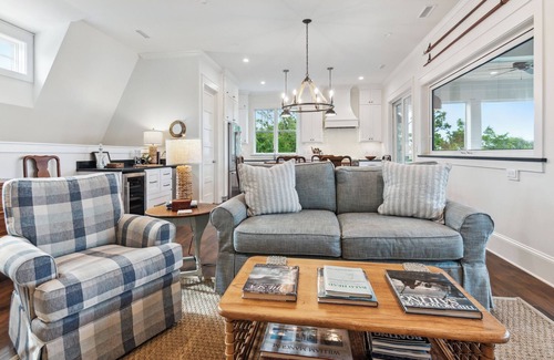 Bald Head Island House | Great New Indoor/Outdoor Island House with Elevator! Golf Course view on screened in porch
