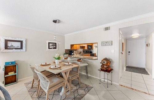 South Patrick Shores Condo | Ground Floor Beachfront Coastal Getaway w/Pool & Beach Views