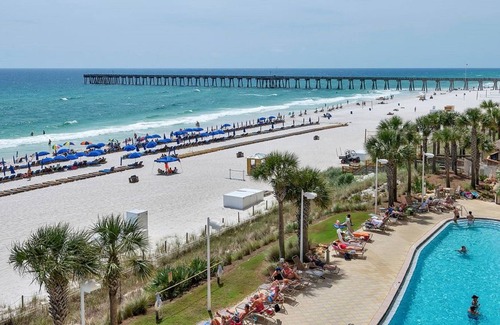 Bahama Beach Condo | Gulf-Front Corner Unit! Incredible Views - Walk to Pier Park - Free Golf Daily