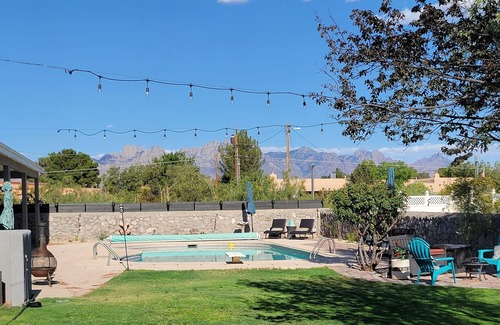 Las Cruces House | Hacienda Leon - Las Cruces Oasis with Pool and Mountain Views