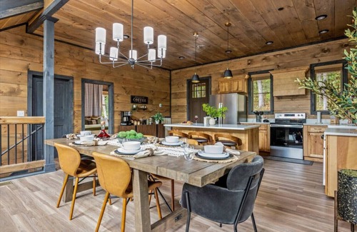 Sevierville Cabin | Highland View: Luxe 5BR w/Pool*Theater*Firepit*Hot Tub*Games