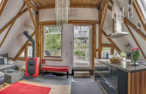 Schonach im Schwarzwald Apartment | Historic Maisonette with Sauna, Garden and Privacy