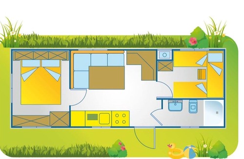 Balatonfured House | Holiday complex Balatontourist Füred - Mobilehome Happy Standard (3329)