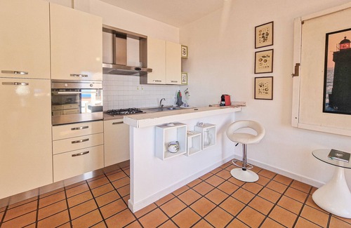 Portoferraio House | Holiday Home 'Trilocale Maestrale Beach' with Sea View, Terrace and Air Conditioning