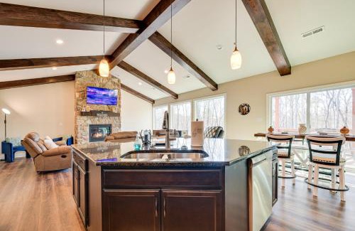 Roaring River House | Home Gym and Fireplace Roaring River Retreat