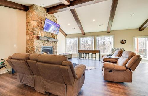 Roaring River House | Home Gym and Fireplace Roaring River Retreat