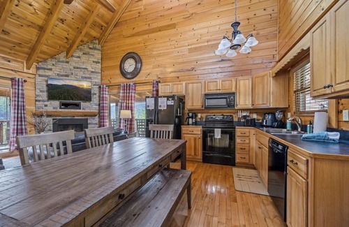 Sevierville Cabin | Hot Tub, Stunning Views, Indoor/Outdoor Pools, Game Loft & Mini Golf
