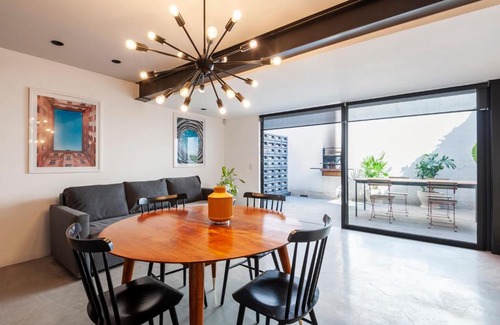 Roma Norte Apartment | Industrial 1BR with Private Terrace in Roma Norte