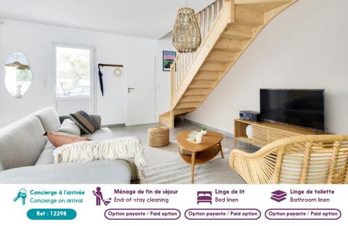 La Gueriniere House | Jolie maison pour 8 - 400m de la plage - terrasse