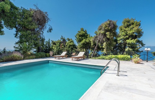 Kalamos Villa | Kleopatra Villa - Seaview, Pool & Tennis court