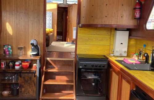 Tanlay Boat Rental | L'Amazone - bateau à quai sur le canal de bourgogne