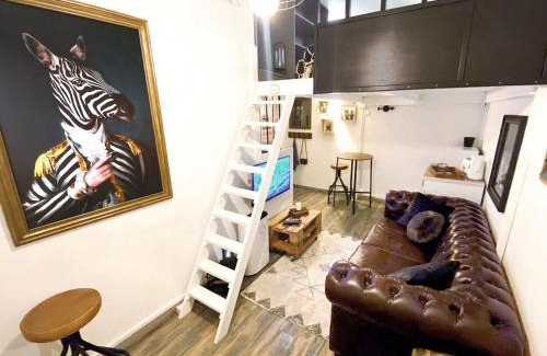 Saint-Lo Apartment | L'INTIMISTE à Saint Lô - Atypique - Studio Duplex Privé tout équipé - Gare - Centre - Parking gratuit - Entrée autonome - Chambre en mezzanine - Wifi - Netflix - Lave-linge