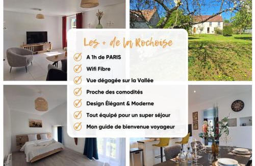 La Grande-Paroisse Villa | La Rochoise -Chaleureuse - wifi - 1h de Paris