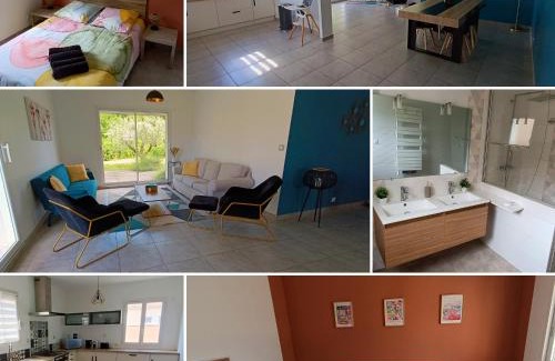 Lezan House | La Villa Lyne - villa moderne 4 chambres 8 personnes clim