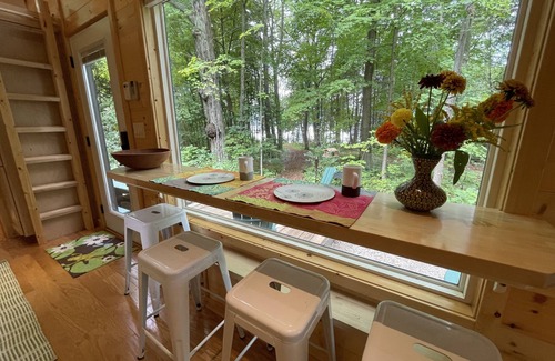 Addison Cabin | Lake Champlain Tiny House on Wooded Property with Private Beach/Lake Access