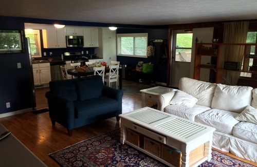 Three Rivers House | Lake Front Cottage with Family Friendly Private Beach