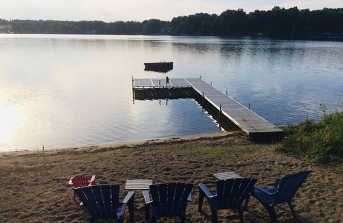 Three Rivers House | Lake Front Cottage with Family Friendly Private Beach