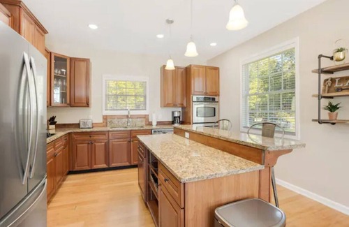 Waterloo House | Lake front/kayaks/private dock/firepit/game room w/pool table/sleeps up to 14