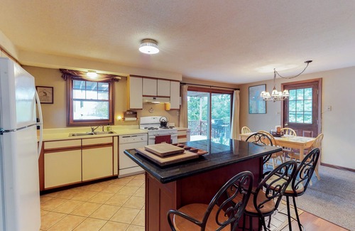 Greenville Junction House | Lakefront Cabin with Lake Views, Private Dock & Entertainment - Great for Families
