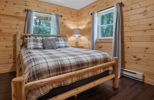 West Oneonta Cabin | Lakefront Catskills Log Home Our Own Private Lake Fireplace, Boats, Hot Tub!
