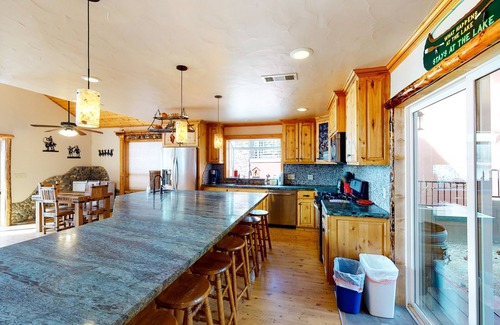 Bass Lake House | Lakefront home with private dock, 3 decks overlooking the lake & pool table