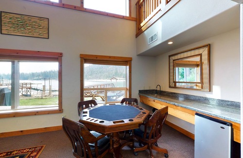 Bass Lake House | Lakefront home with private dock, 3 decks overlooking the lake & pool table