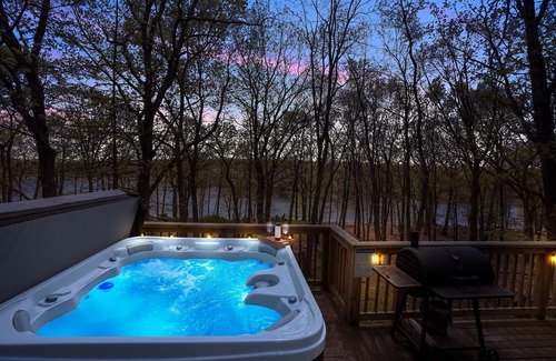 Pocono Mountain Lake House | Lakefront, Pvt Hot Tub, Pickleball, Indoor Pool Games, Fireplace
