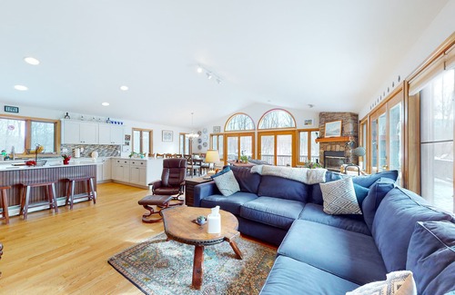 Stowe Area House | Large home surrounded by trees with wraparound deck & fireplace - near slopes