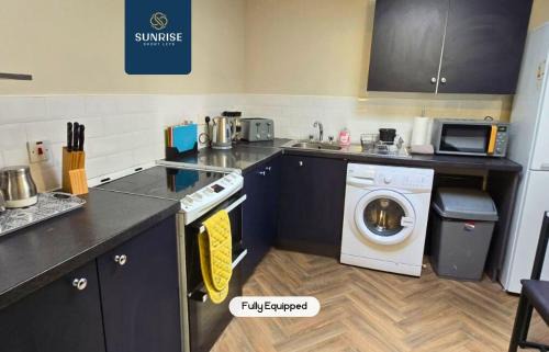 Dundee Apartment | LAW 1 - INVOICE and REDUCED PRICE are only by SUNRISE SHORT LETS DUNDEE, 4 Rooms, 4 Beds with TV's and Fans, BRAND NEW FURNITURE, FRESHLY REDECORATED Rooms, Free Private Parking, Fully Equipped, Group Favourite, 5 mins TO CENTRE - Long Stays