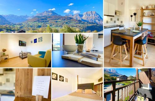 Sallanches Apartment | Le coin cosy des 4 têtes - balcon - vue montagnes - proche centre & gare